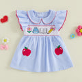 Summer Girls School Dress Embroidery