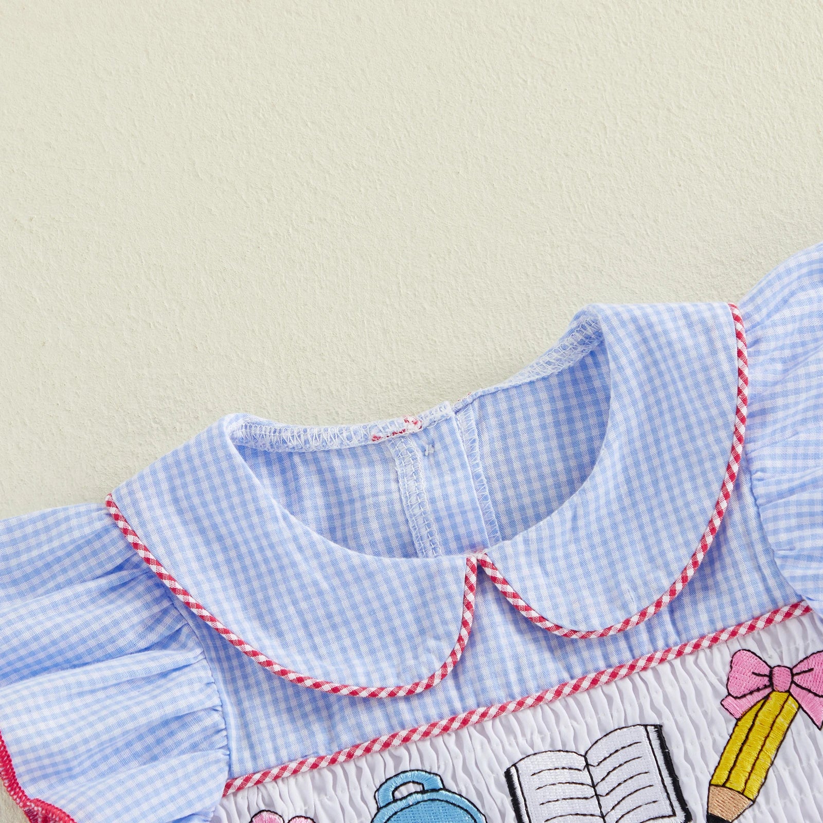 Summer Girls School Dress Embroidery