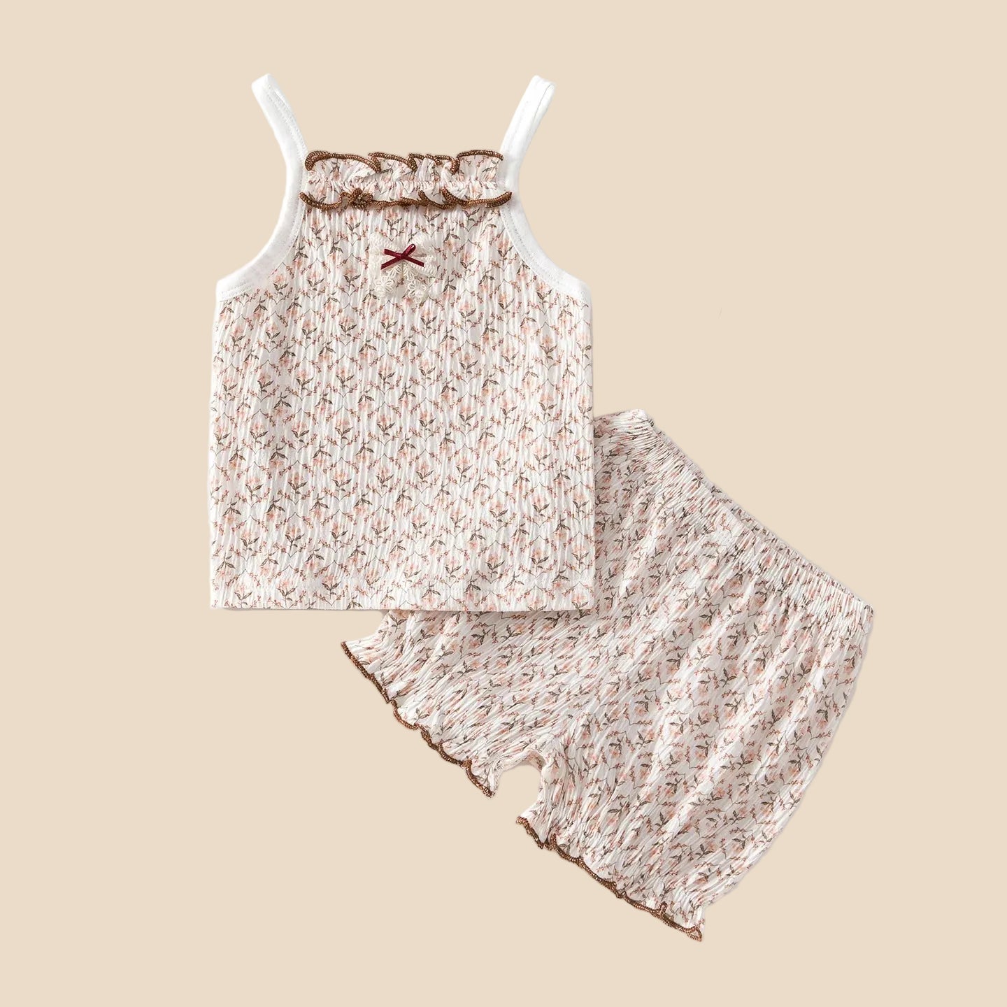 Ensemble débardeur & short - Fleuri délicat