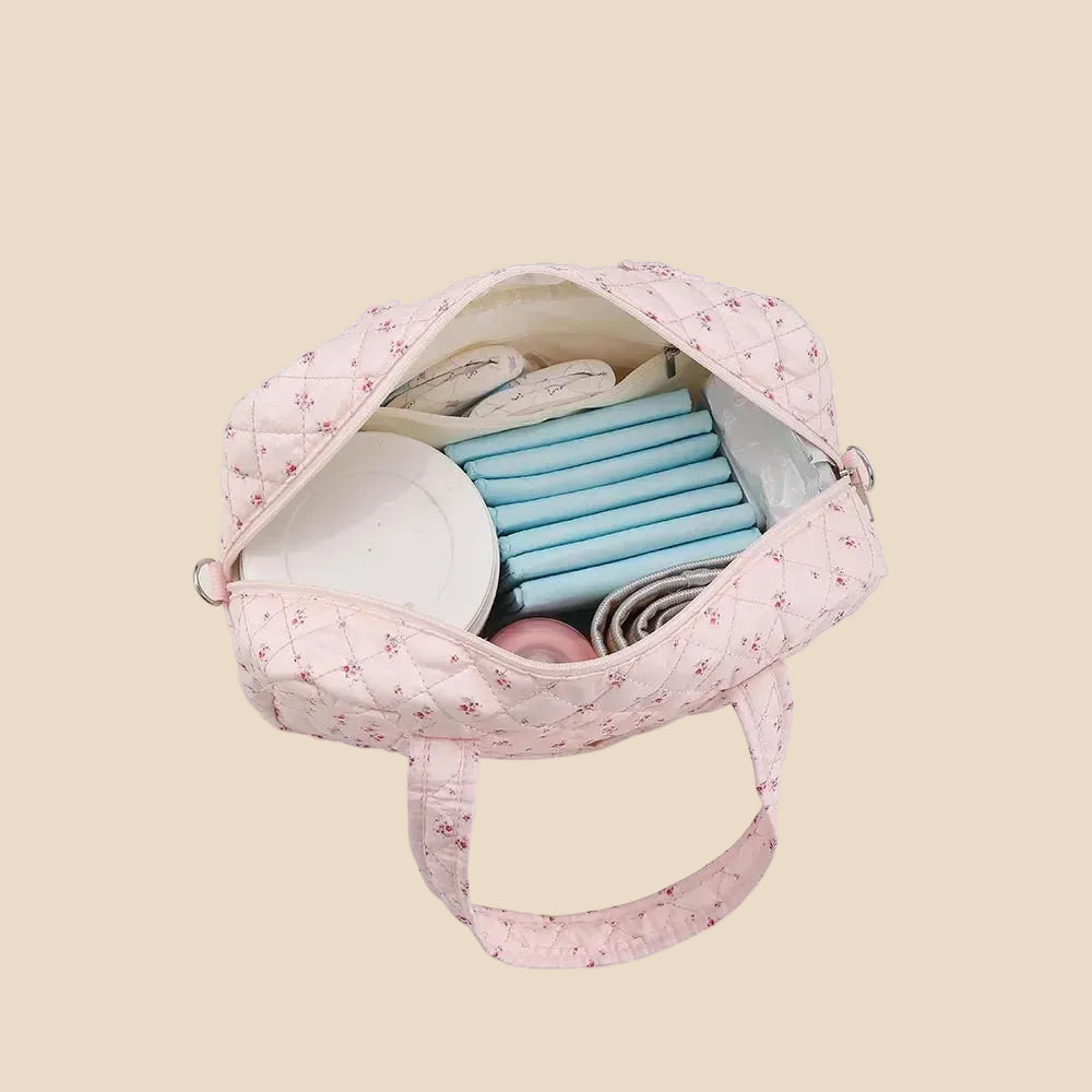 Sac à langer fleuri