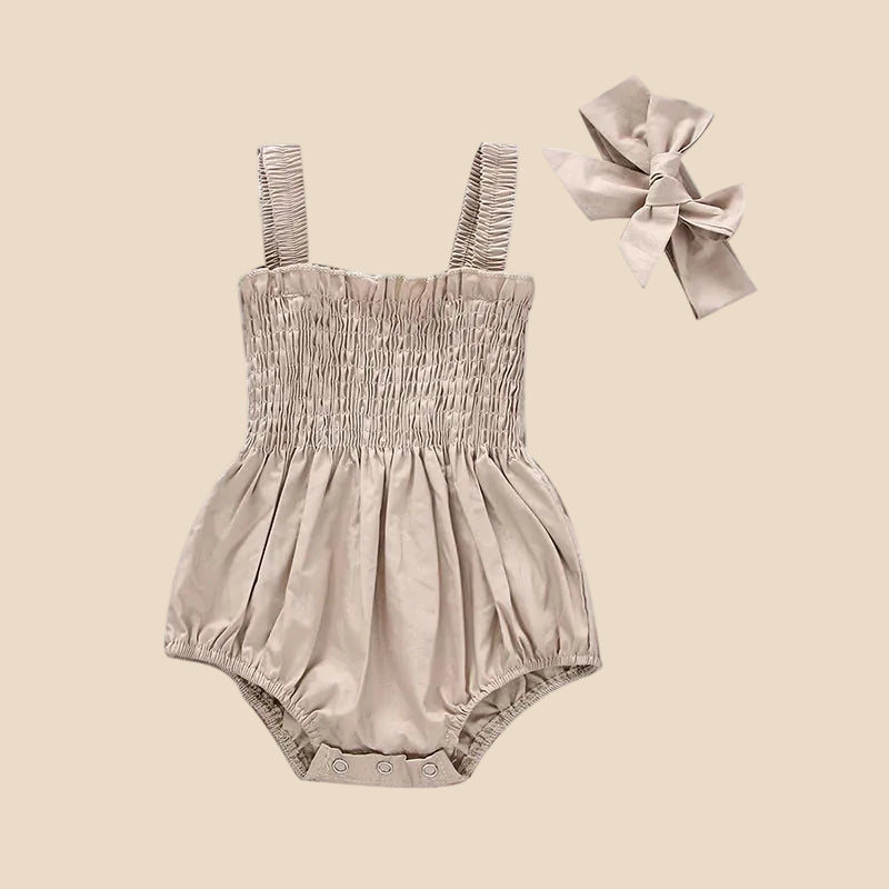 Body à bretelles smocké avec bandeau