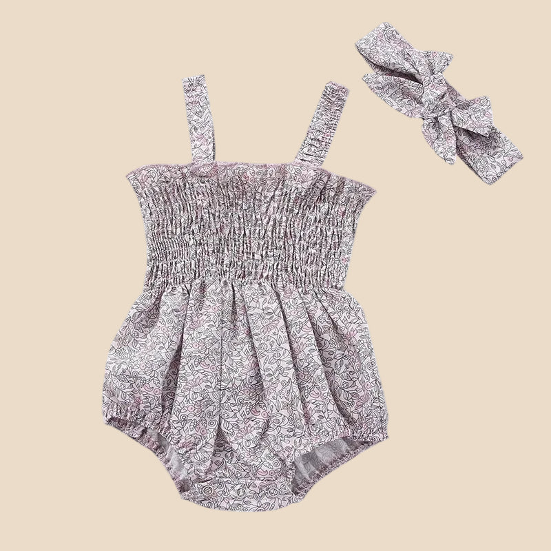 Body à bretelles smocké avec bandeau
