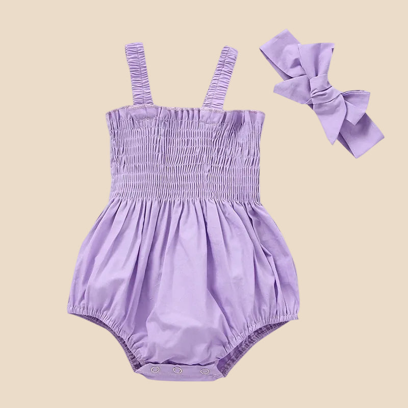 Body à bretelles smocké avec bandeau