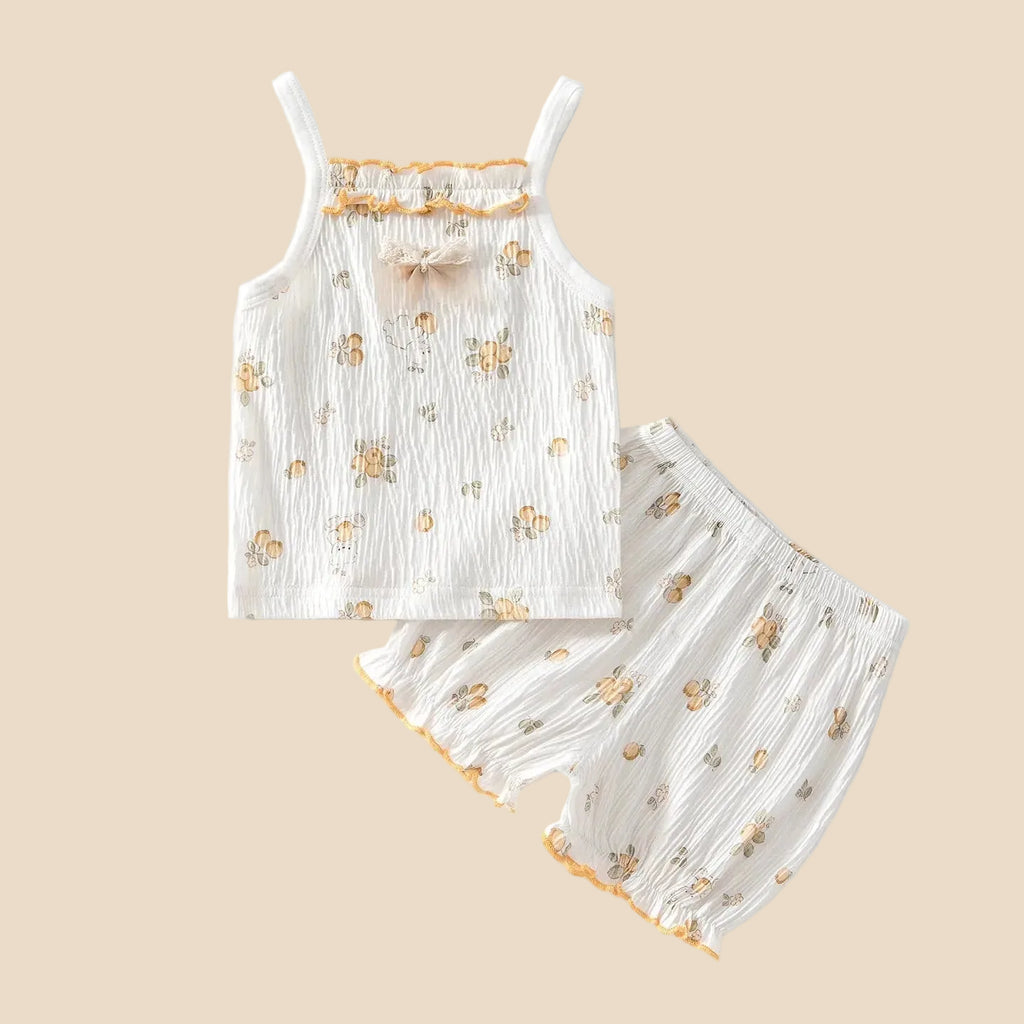 Ensemble débardeur & short - Fleuri délicat