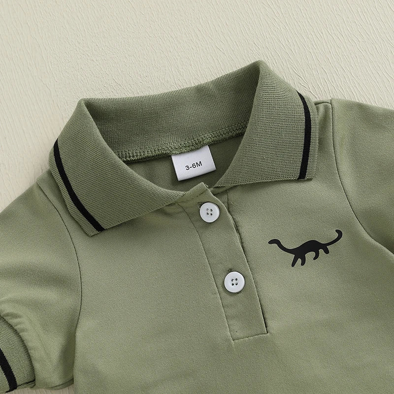 Grenouillère polo petit dinosaure