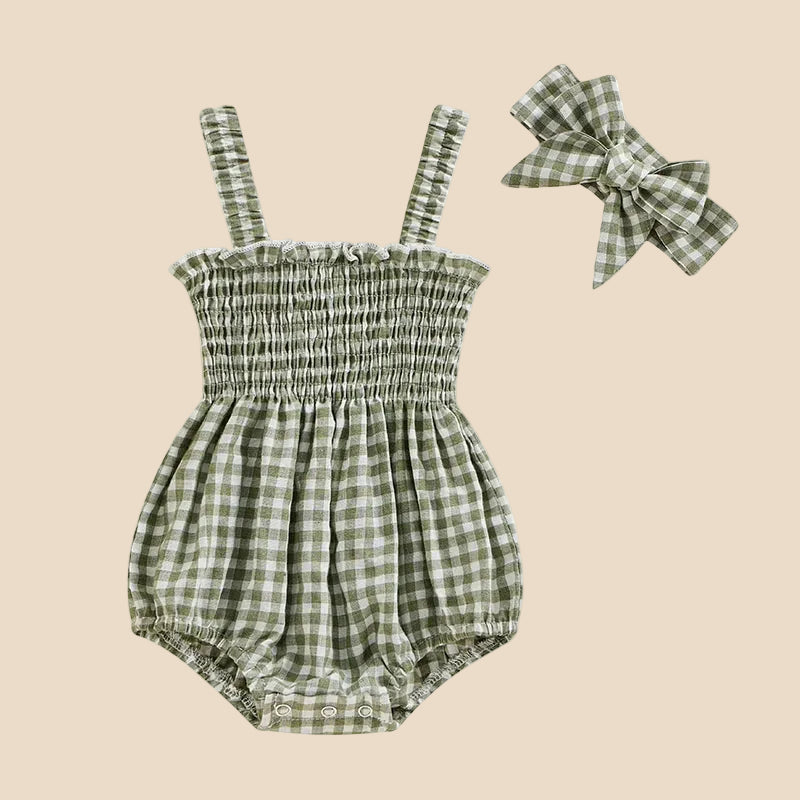 Body à bretelles smocké avec bandeau