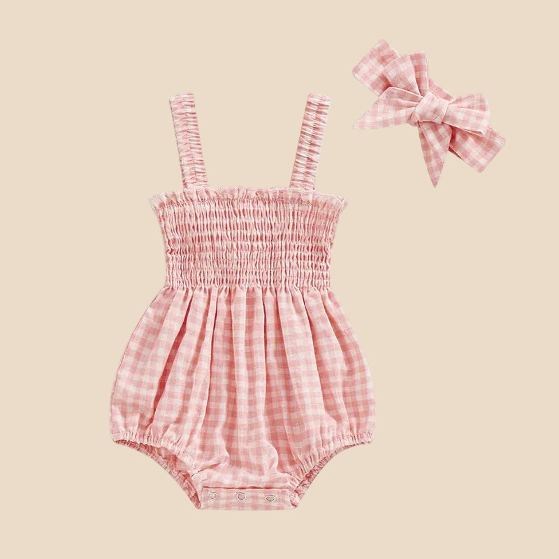 Body à bretelles smocké avec bandeau