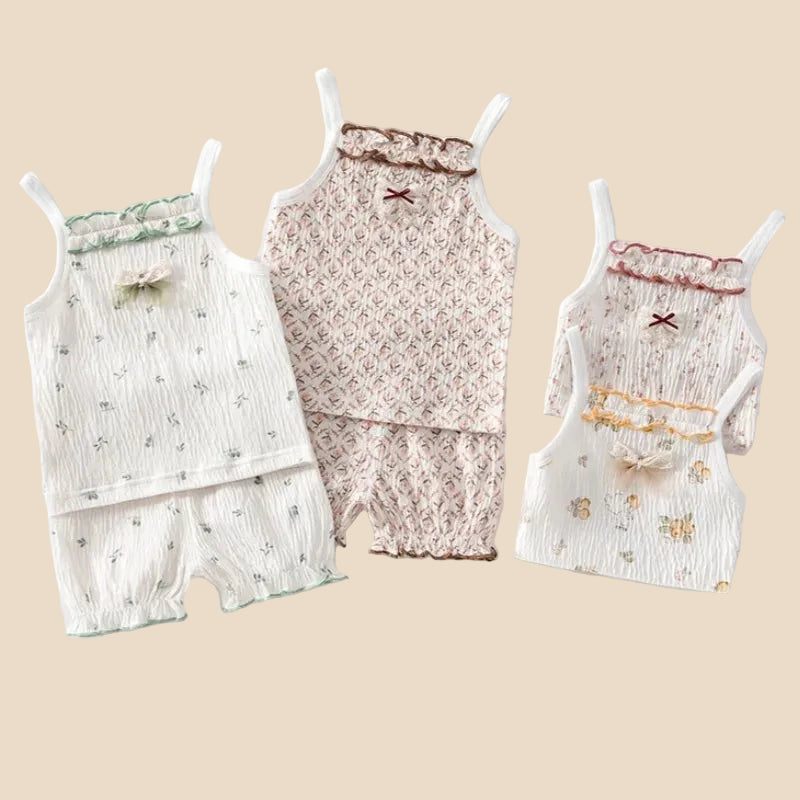 Ensemble débardeur & short - Fleuri délicat