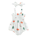 Baby Girls Jumpsuit Ruffles Sleeveless Cherry