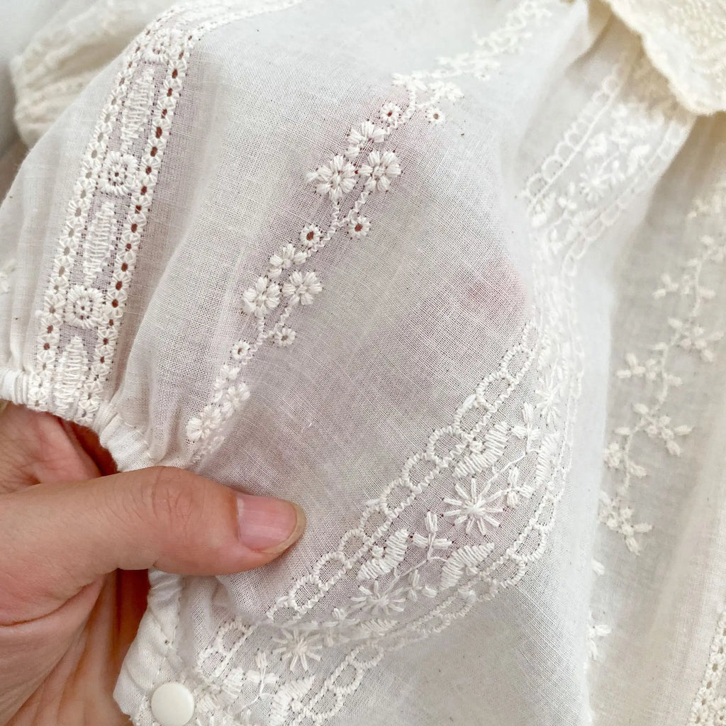 Baby Girl Bodysuit Sisters Dress Flower Embroidery